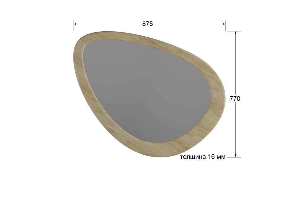 Зеркало «Телфорд вью» Дуб Сонома размеры
