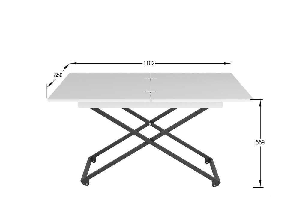 Стол-трансформер «Андрэ» Loft белый